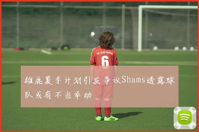 雄鹿夏季计划引发争议Shams透露球队或有不当举动